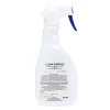 Un flacon pulvérisateur blanc de 500 ml étiqueté "CLEAN SURFACE : Spray désinfectant Bactéricide, Fongicide, Virucide EN 14476 prêt à l'emploi" avec une buse à gâchette bleue et blanche.