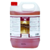 Un récipient en plastique de 5 kg d'Aquagen PK : Détergent pro spécial parquets, sols laminés - Protège et restaure l'éclat, avec un bouchon rouge et des instructions étiquetées sur le devant.