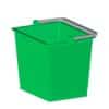Seau rectangulaire 6 L en PP avec anse - Vert, représenté sur fond blanc.